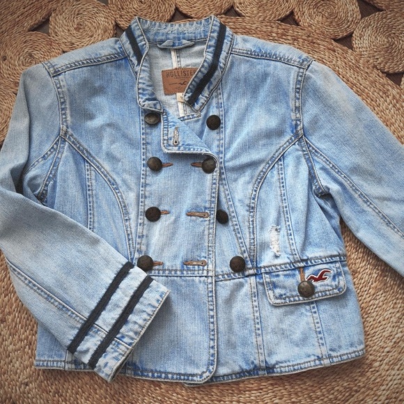 Hollister Jackets & Blazers - Hollister Denim Jacket with grosgrain trim